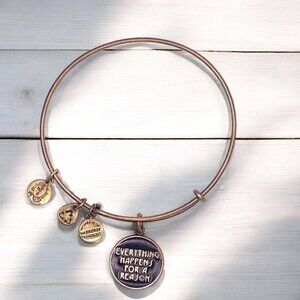 Alex And Ani Everything Happens For A Reason Bangle Bracelet Adjustable